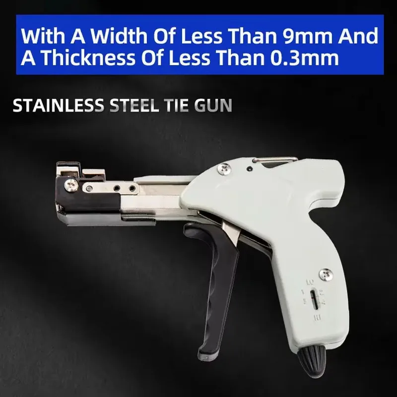 

Пистолет для кабельных стяжек из нержавеющей стали 0,3–7,9 мм, самоблокирующиеся плоскогубцы для режущих стяжек на молнии, серый металлический ручной инструмент для крепления