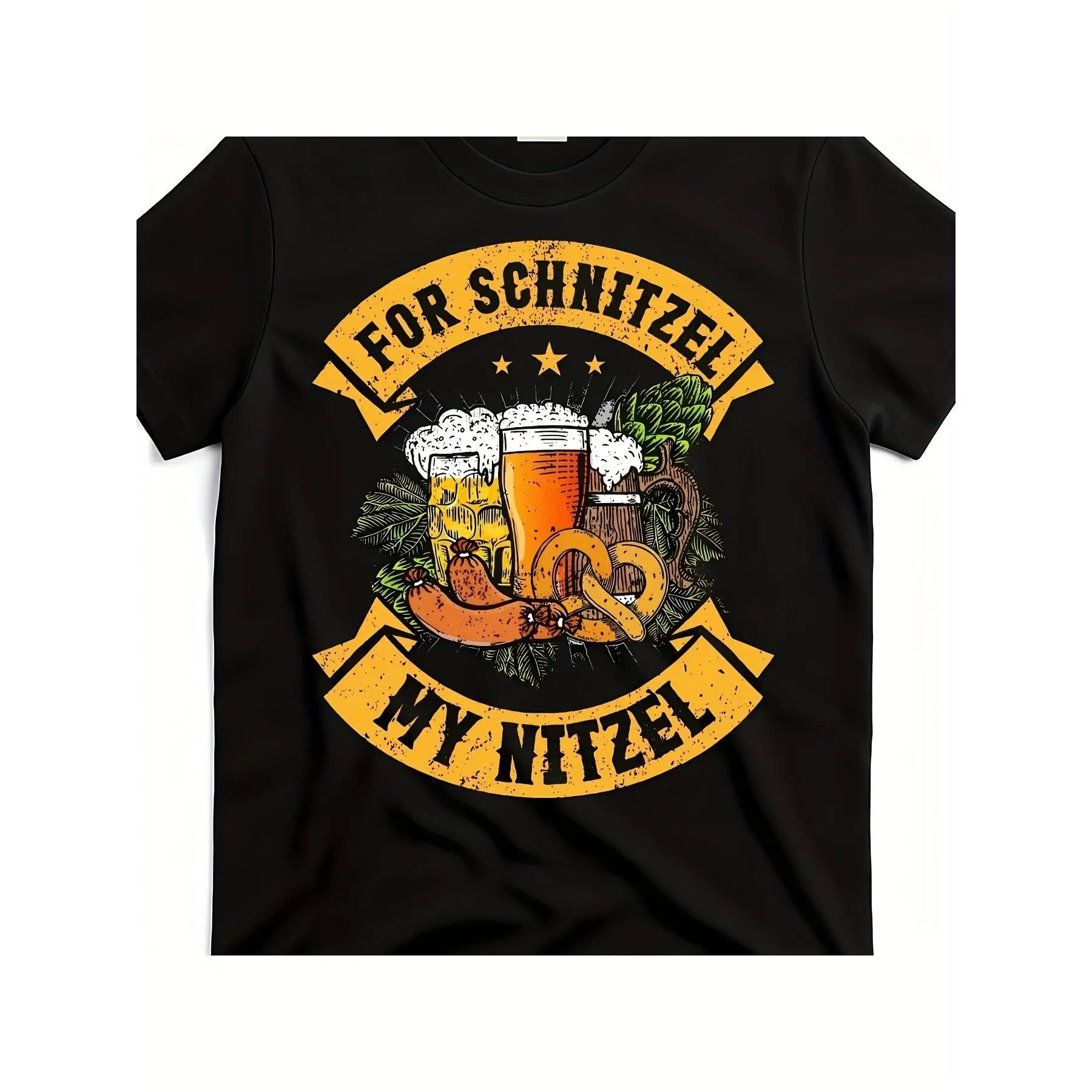 

Funny For Schnitzel My Nitzel T-shirt Men German Beer Bratwurst Pretzel Graphic Tee Oktoberfest Party Top