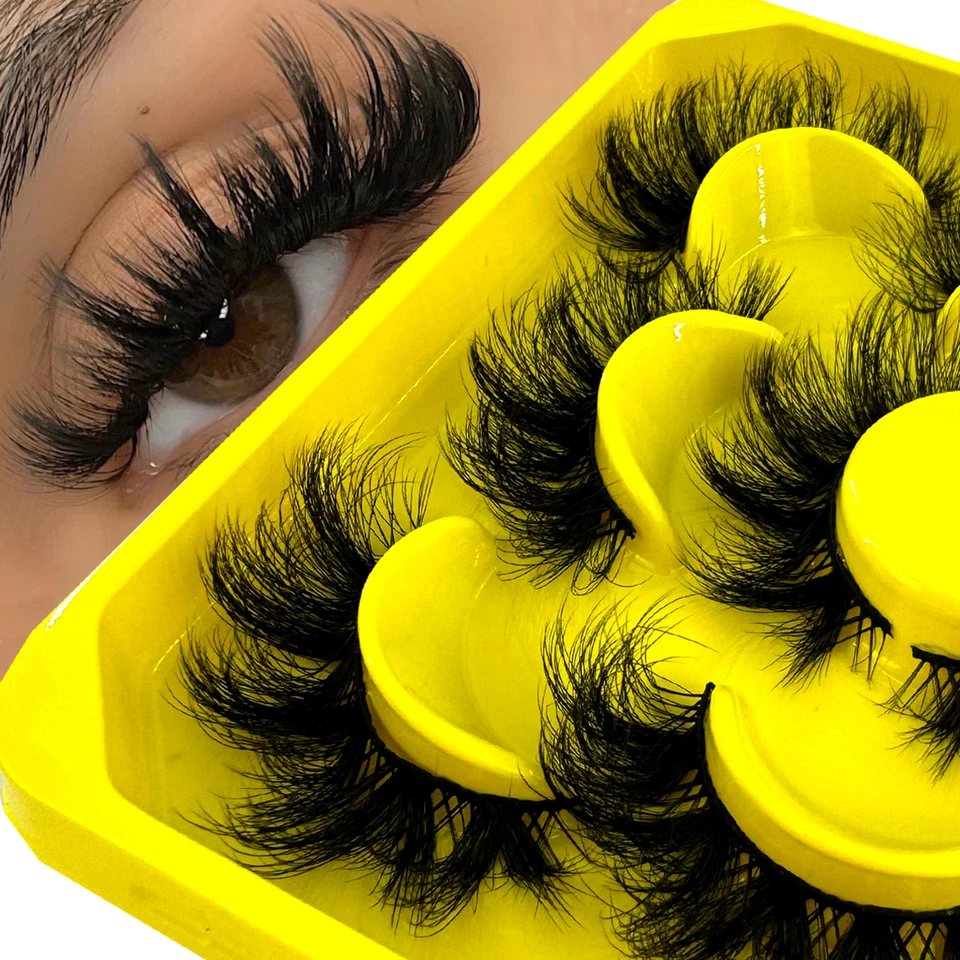 Pestañas postizas MKYDCG nuevas esponjosas y largas, 3D de visón sintético, naturales, dramáticas, suaves y voluminosas
