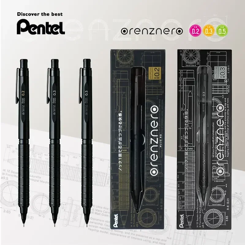 lapiz-mecanico-de-dibujo-pentel-pp3003-a-de-japon-lapiz-de-bajo-centro-de-gravedad-orenznero-para-dibujos-y-comics-material-de-papeleria