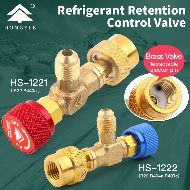 Condicionado Safety Valve Adapter Fitting Ferramenta de Refrigeração Carregamento Copper Adapter hs R410a R22 ar
