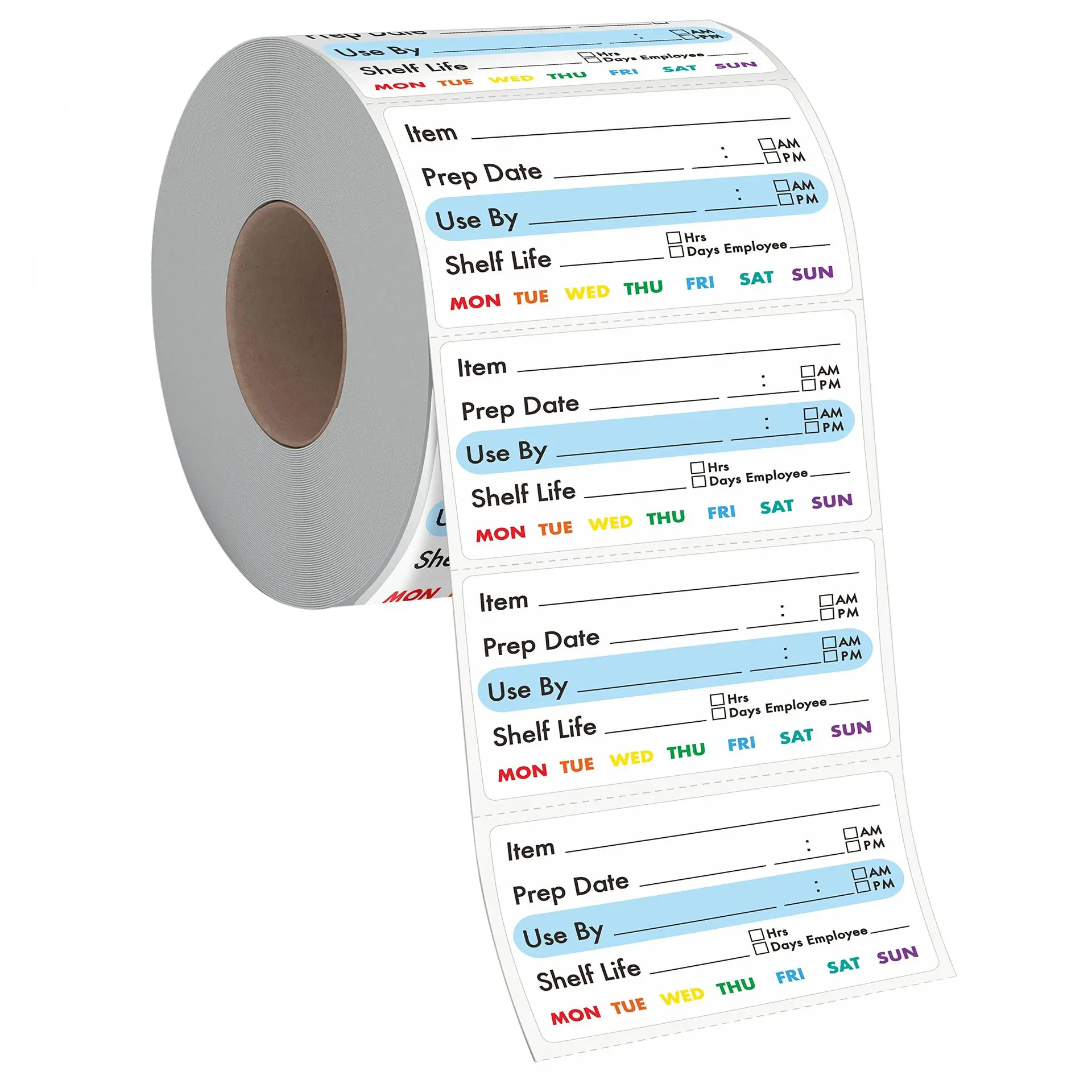 300Pcs 2.5*1.5in Removable Freezer Food Storage Jar Labels Stickers Waterproof for Food Containers Jars Kitchen Restaurant Storage Labels