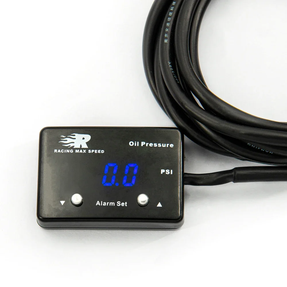 Universal Blue 12v Pressure Display 200 Psi 1/8 Npt Sensor Digital Oil Pressure Gauges/meter With Sensor OPM-01