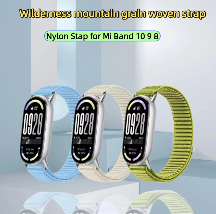 

Nylon Strap for Xiaomi Bracelet 8/9/10 watch Strap Sports soft Comfortable Breathable Watchband for Xiaomi Bracelet 8/9/10 Band