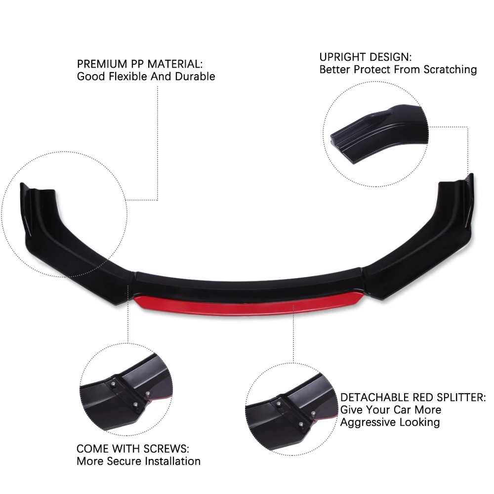 フロントバンパーブレード,カーアクセサリー,チューニング,スポイラー,トヨタ,カローラ,ハッチバック,1973-2016