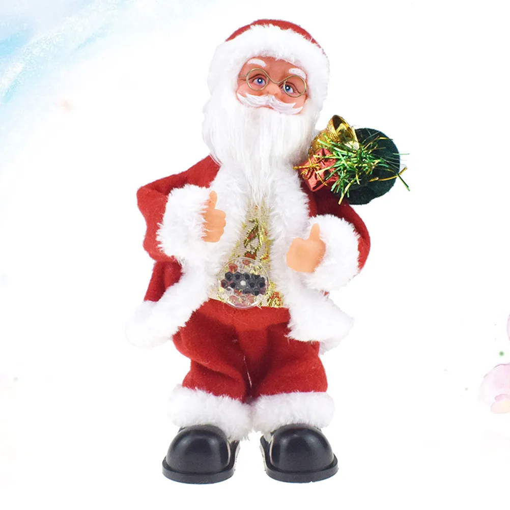 

Christmas Santa Claus with Gift Bags Musical Animated Electric Sound Singing Dancing Home Decor Holiday Xmas for Kids