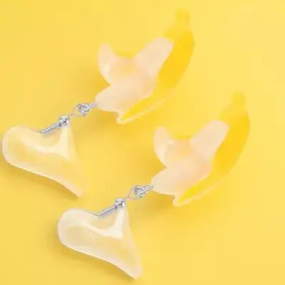 

1Pair Banana Earrings Dangle Fruit Theme Jewelry Lightweight Elegant Drop Earrings for Women Fashion Gift Banana Themed Gifts