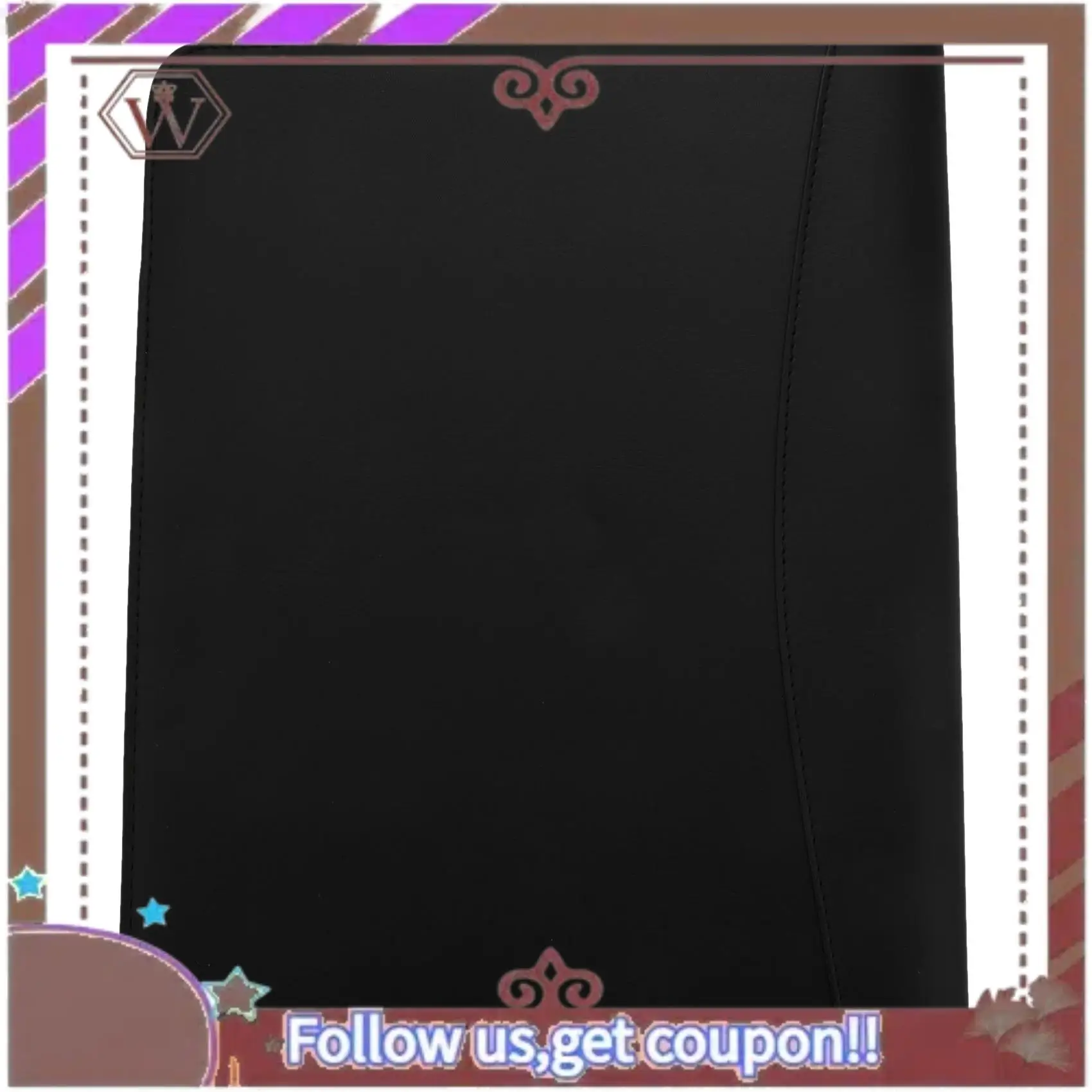 ABBG-A4 Leather 3 Ring Portfolio Binder Business Binder Padfolio With Notebook Pad For Interview & Business