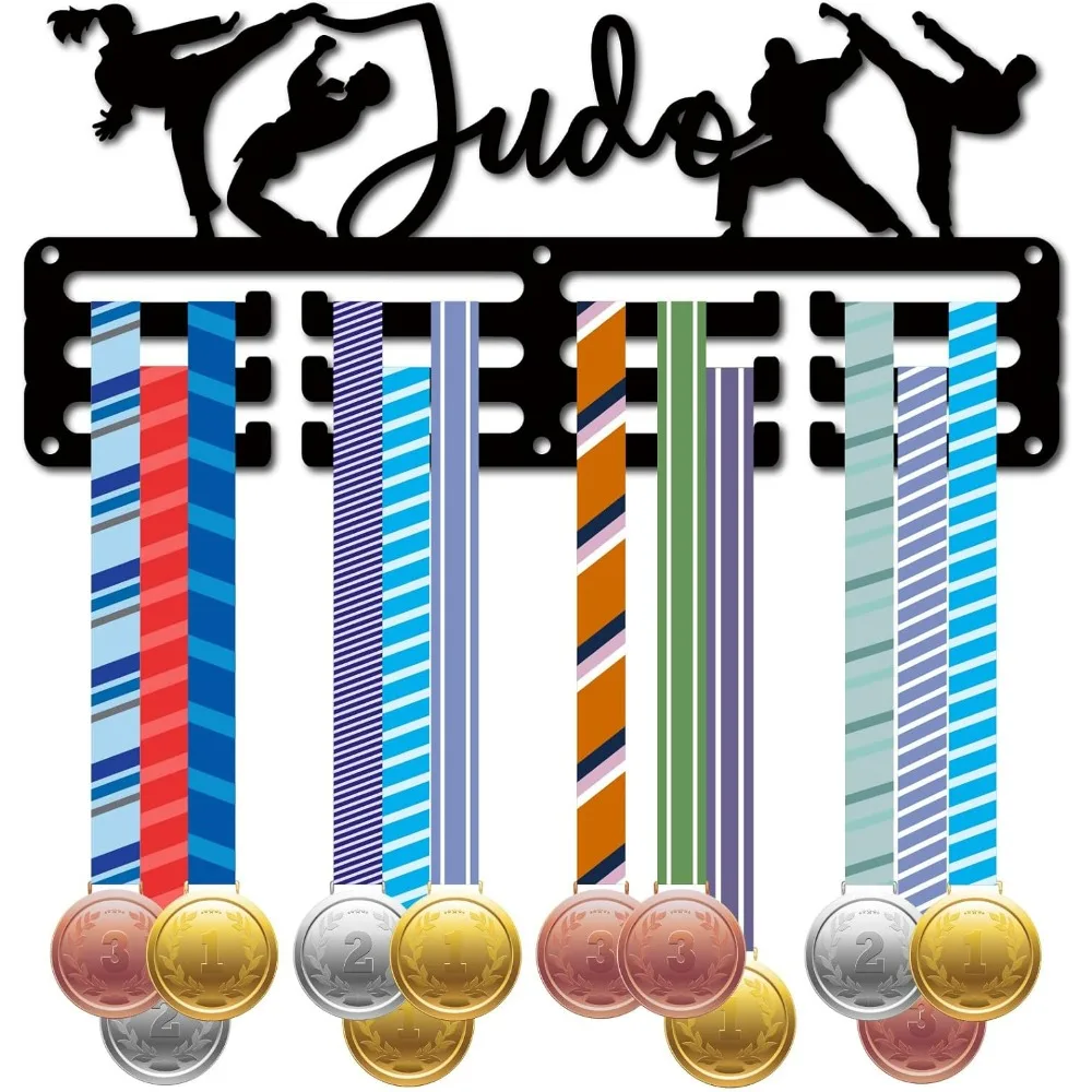 Judo Medal Holder Medal Hangers Display Rack Sports Metal Hanging Awards Iron Small Mount Decor Awards for Women Wall Home kit