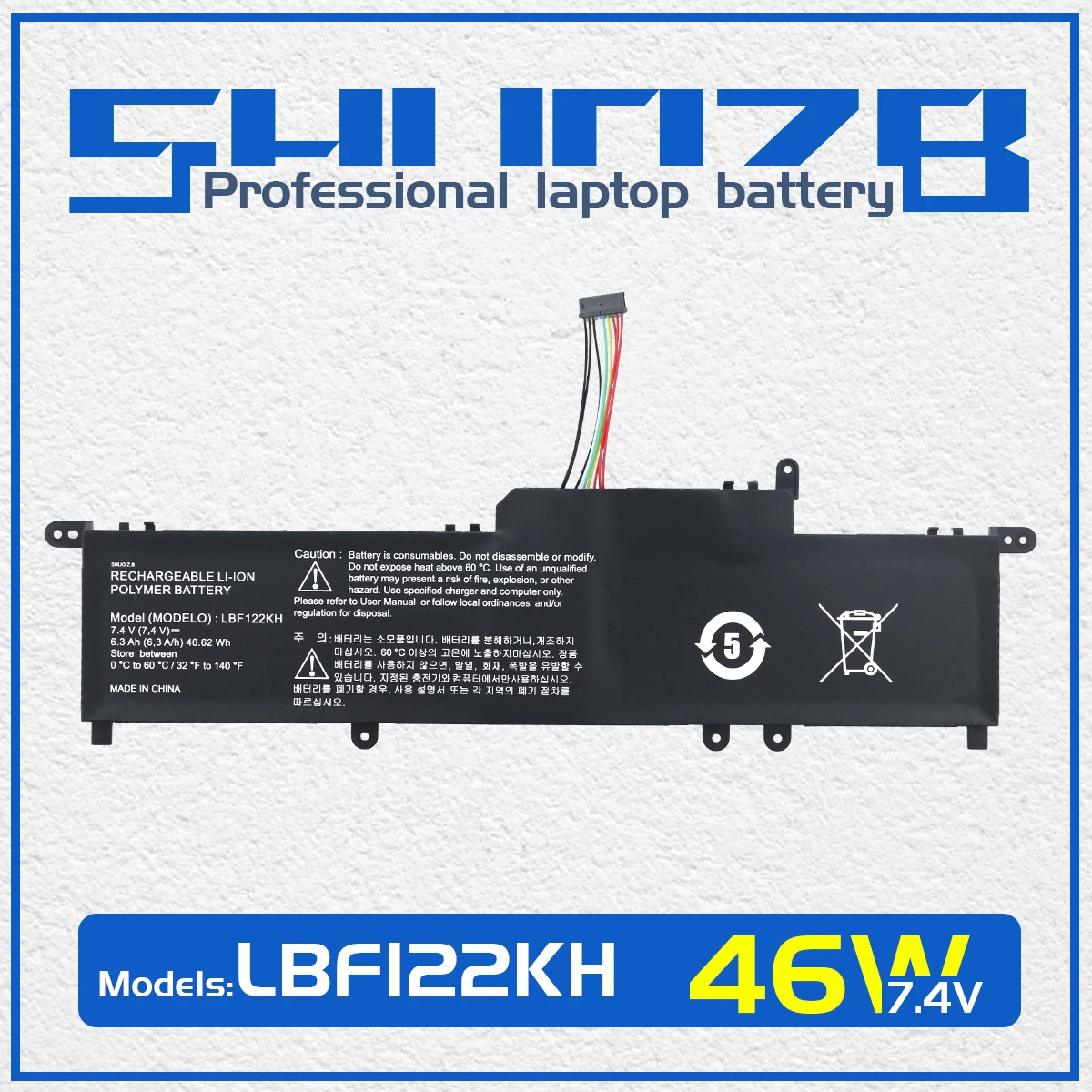 

New LBF122KH Laptop Battery For LG Xnote P210 P220 P330 P210-G.AE21G P210-GE20K P210-GE25K P210-GE2PK 7.4V 46WH 6300mAh