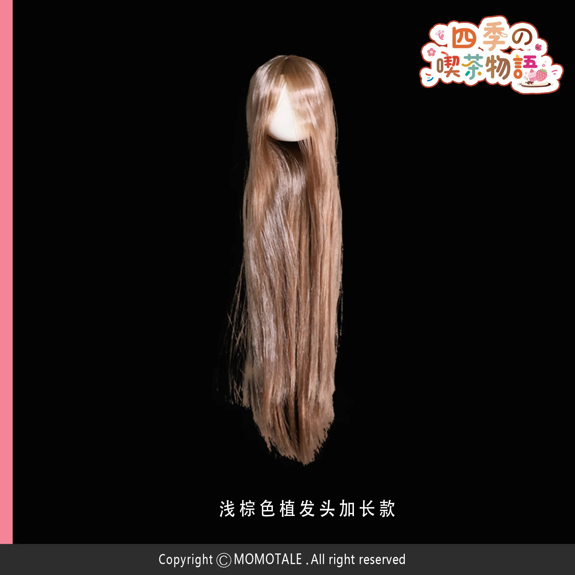 Unspoken BJD Unpainted Blank Implant Brown Hair Head Pale Blonde Extra Long Length For Angel Body Doll Customization Diy Making