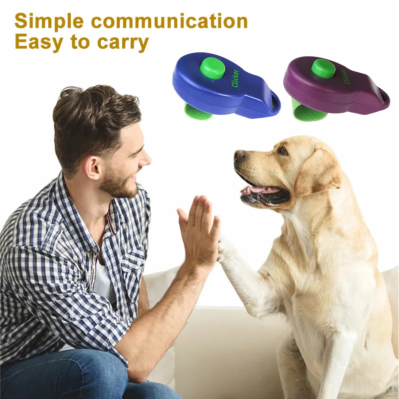 2/1pcs Ring Clicker Pet Rattle Trainer Clicker Dog Training Whistle Pet Dog Trainer Assistive Guide Key Ring Dog Pet Accessories