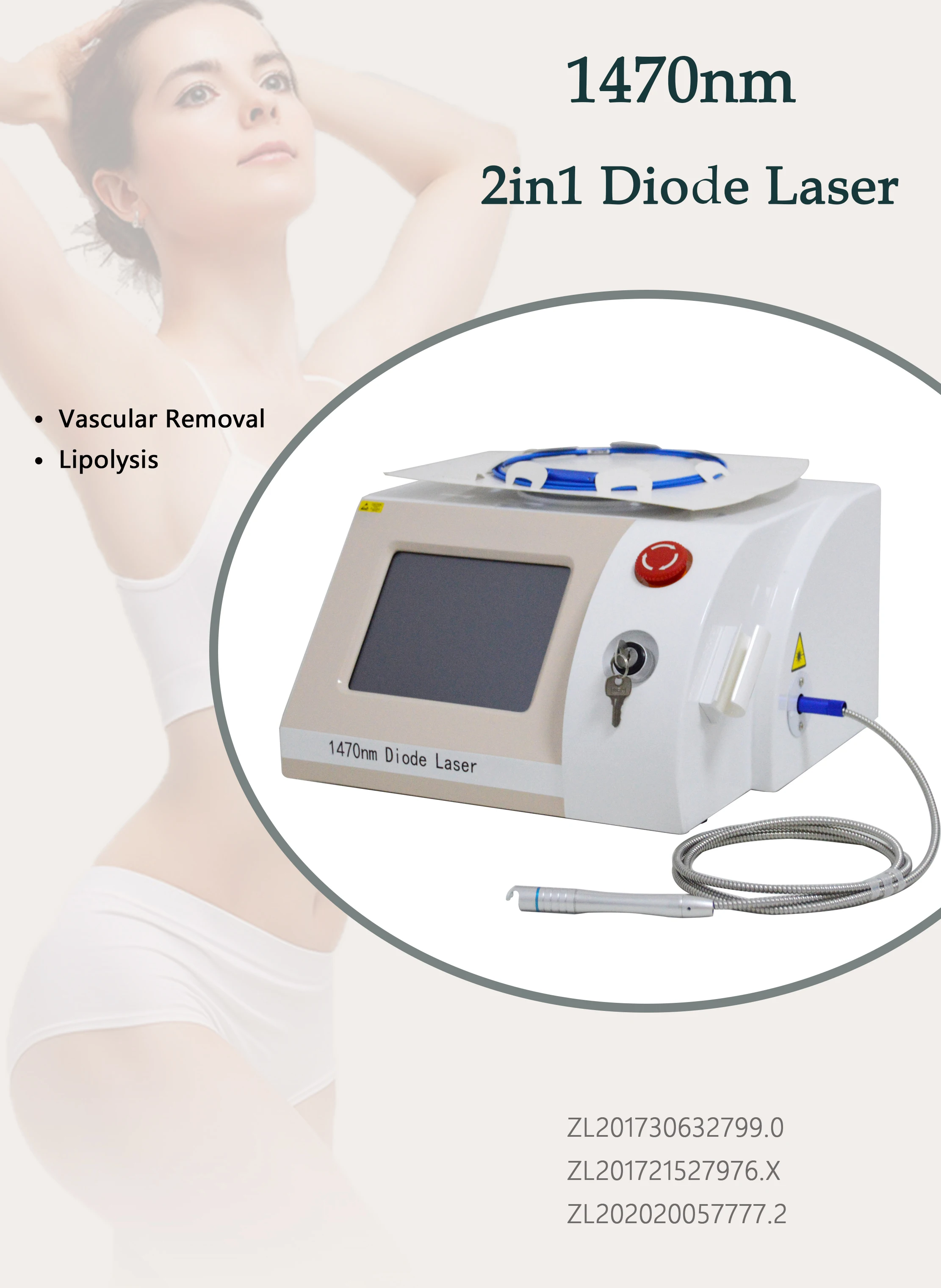 Most Effective 1470-Nanometer Diode Laser Internal Liposuction Machine Fat Decomposition Internal Beauty Equipment