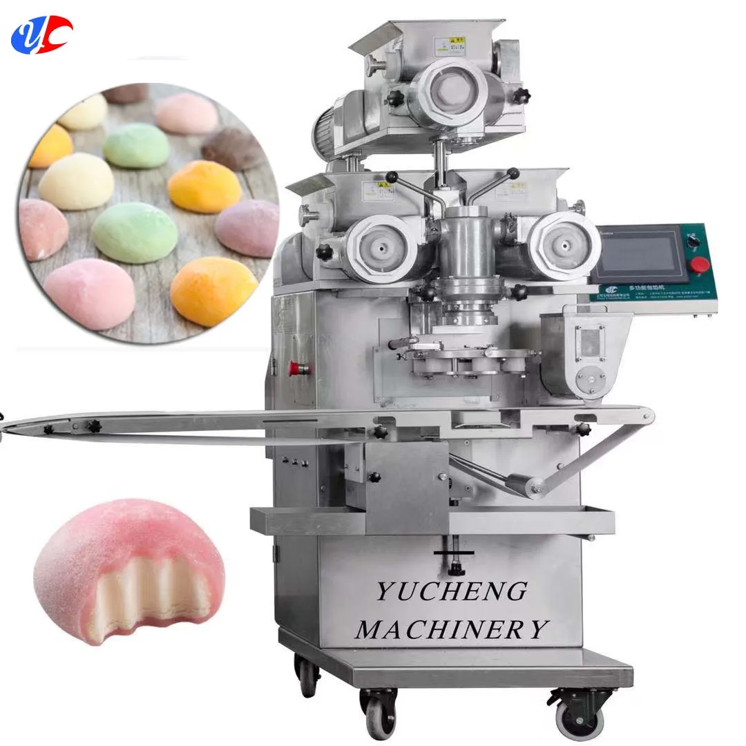 Automatic Ice Cream Mochi Making Machine Three Filled Cookies Production Line