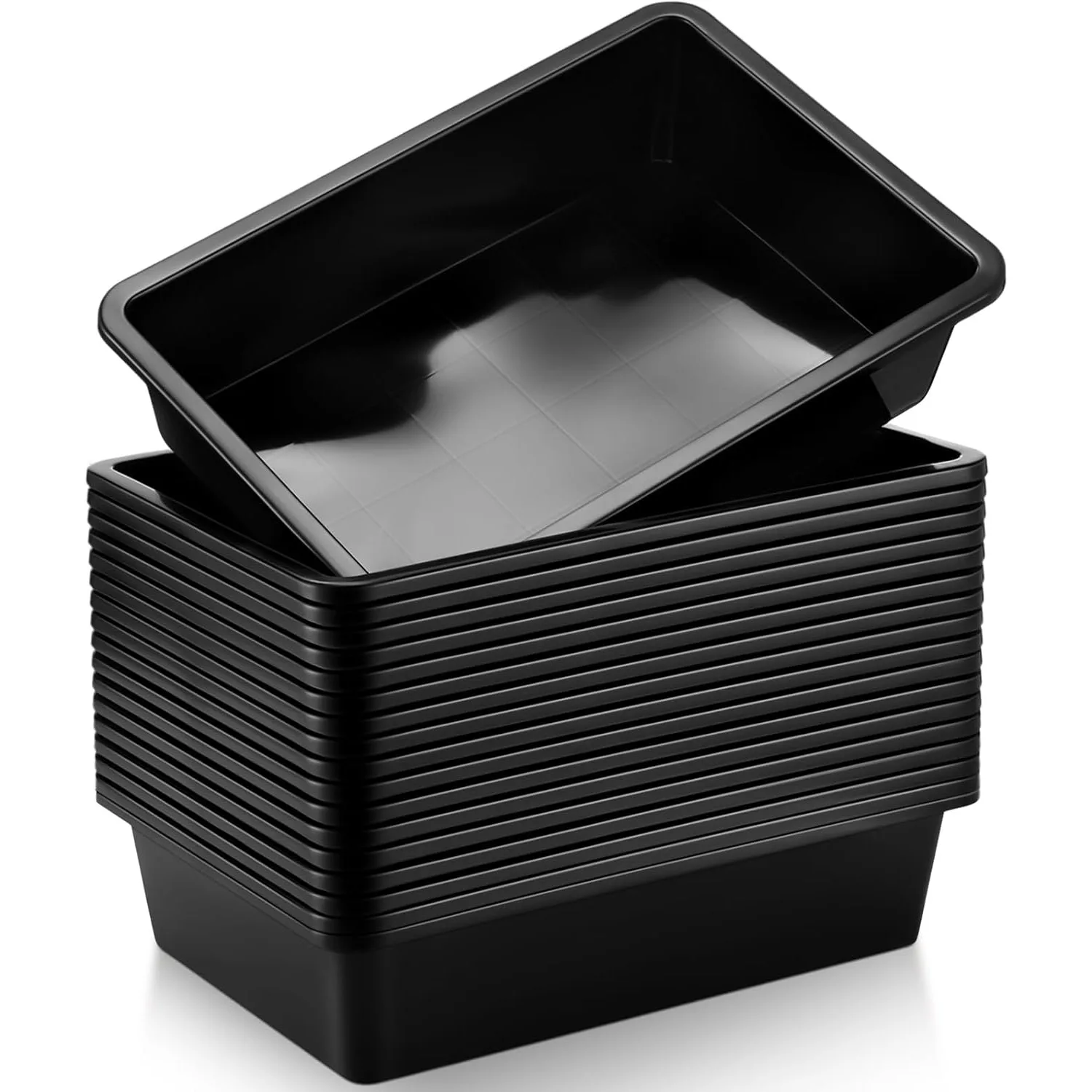 

18-упаковка бумажных органайзеров, лоток для хранения в классе, плоский лоток размера букв, пластиковые художественные лотки, корзины для карандашей в классе ﻿