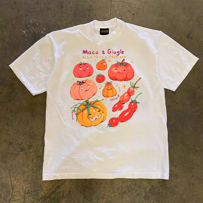 純綿-3a260g-ダブルスレッド-ルーズフィット-半袖-tシャツ-アメリカンレトロスタイル-カップルtシャツ-メンズ＆レディース服
