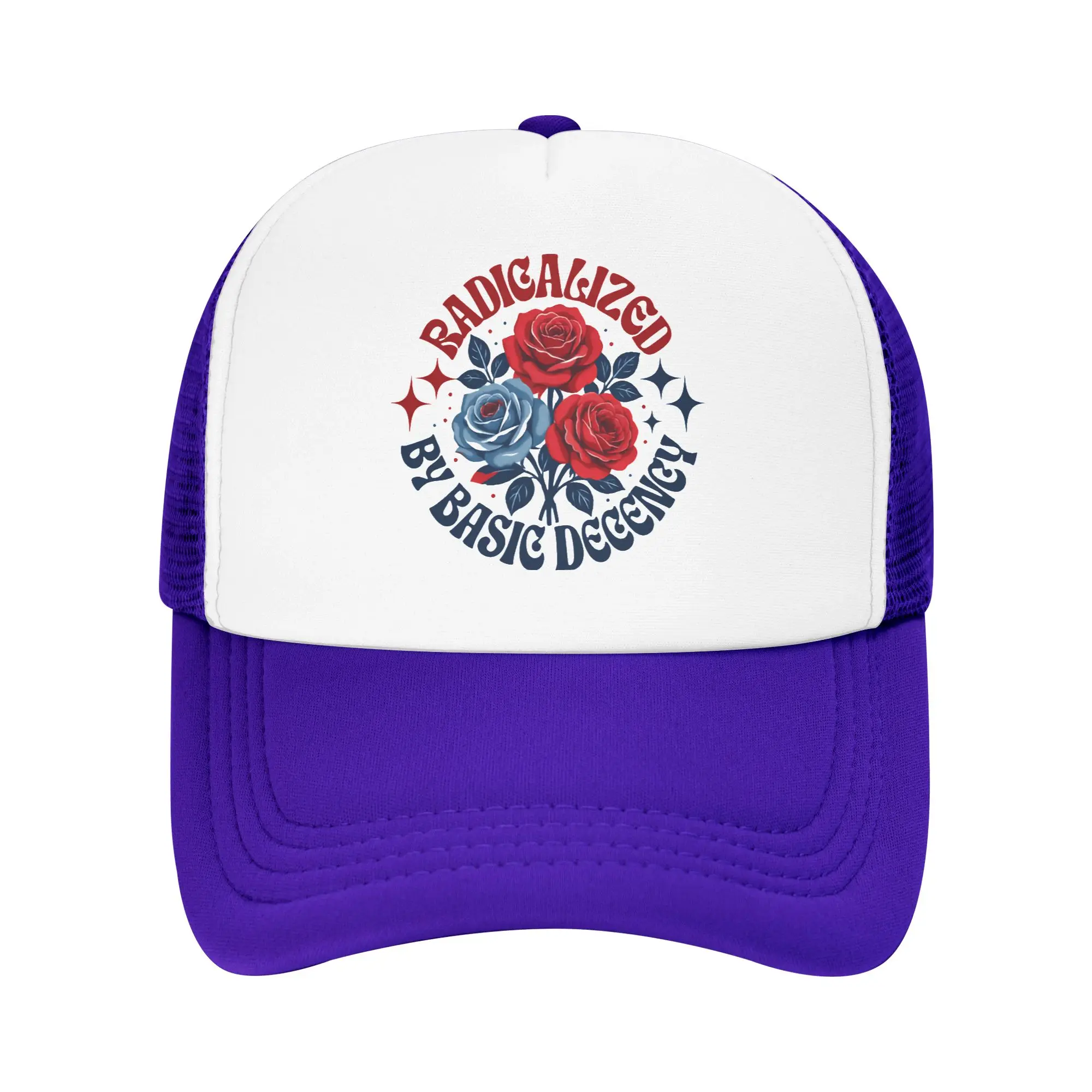 Radicalized by Basic Decency Trucker Caps Unisex  Hat Sun Caps Sun Caps Adjustable Snapback Caps Mesh Baseball Caps Summer