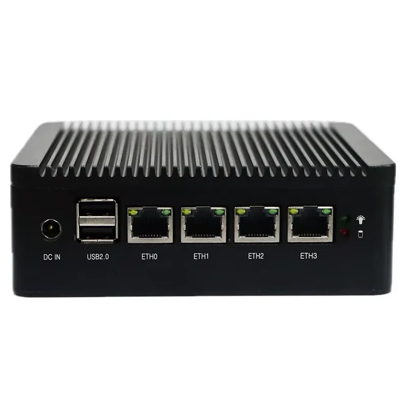 OEM Fanless Celeron J4125 Quad Core 4 Lan I225V 2.5GbE Soft Router Firewall DP HD Industrial Mini PC