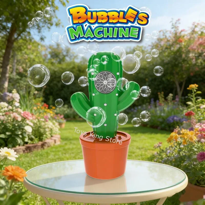 

Электрическая машина для мыльных пузырей «Кактус» с 10 отверстиями, автоматическая, с подсветкой, для улицы, игрушка для детей, подарок для свадьбы и вечеринки