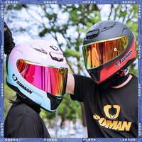 New SOMAN SM973 Motorcycle Racing Helmet Men's and Women's Four Seasons Locomotive Riding Electric Vehicle Couple Safety Helmet