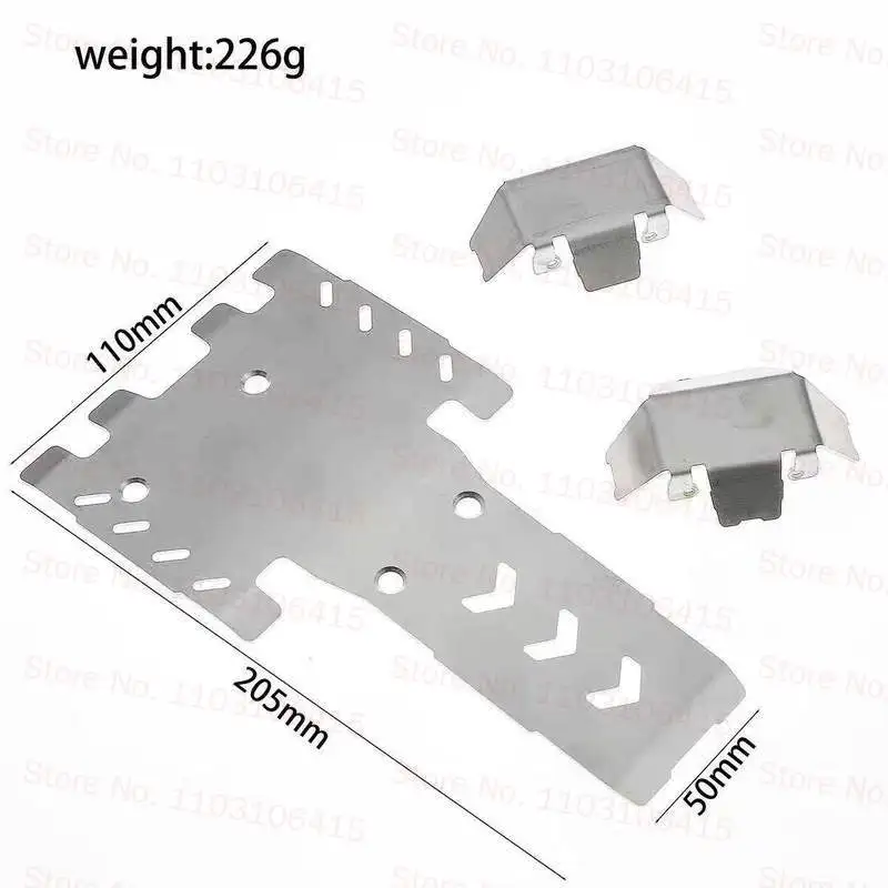 Ljf Yk4061 Remote Control Car Metal Upgrade Accessories Chassis Armor Guard Plate Collision Prevention 226g 304 Stainless Steel