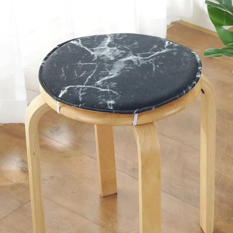 Office Thicken Sedentary Cushion Four Seasons Universal Home Round Sponge Fabric Chair Cushion Modern Style Non-Slip Stool Pad