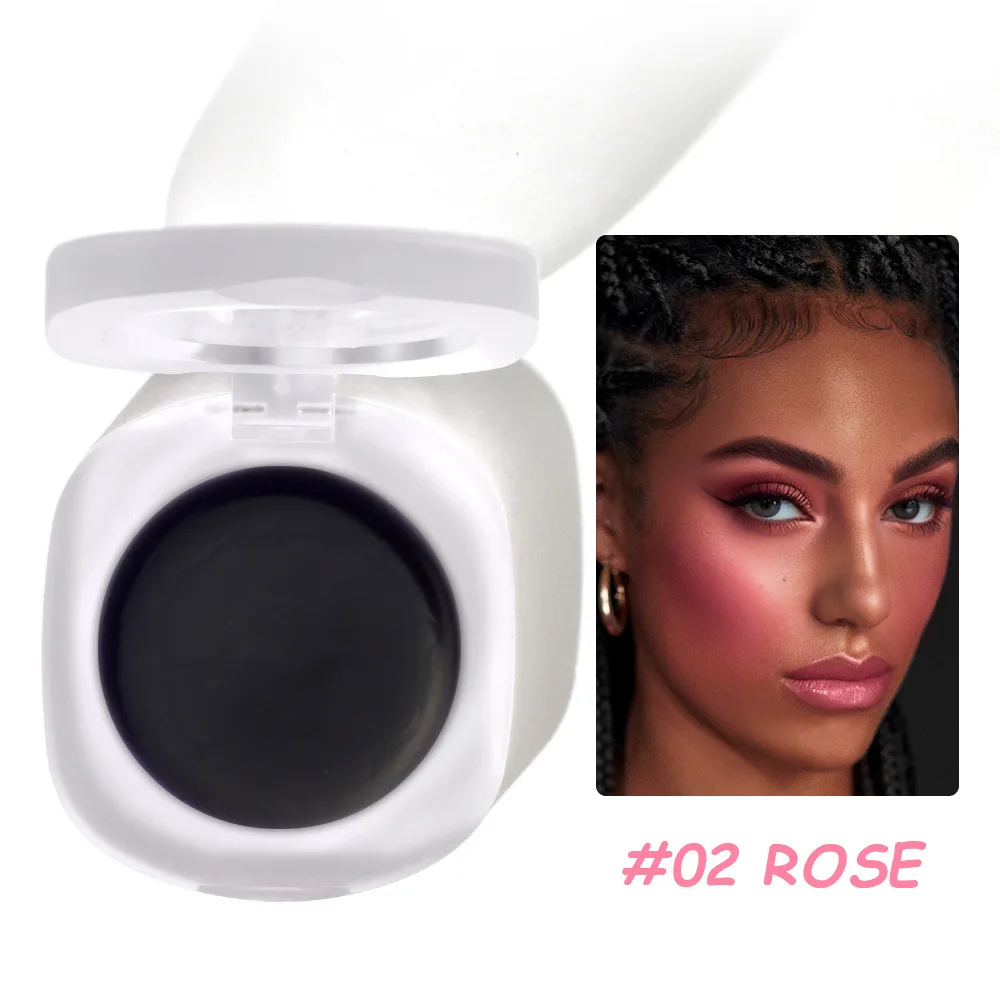Multifunctional Color Changing Blush Cream Long Lasting Hydrating Cheek Tint Black Blush Balm Waterproof for Cheeks Lips Eyes