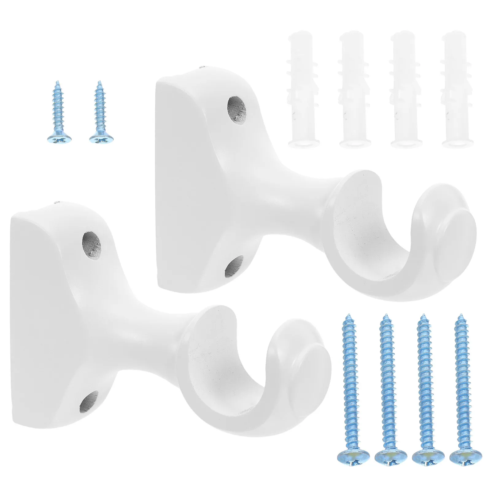 

Кронштейны для карнизов из дерева, 2 шт., прочные опоры, полированная поверхность, настенные крепления для штор, диаметр 29 мм