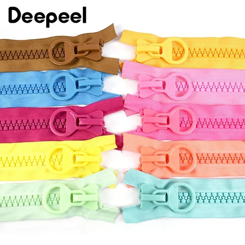 2/5/10Pcs 20# Extra Large Resin Zipper 25cm Colorful Pencil Box Decor Zip No Endless Lock Zips Repair Kit DIY Sewing Accessories