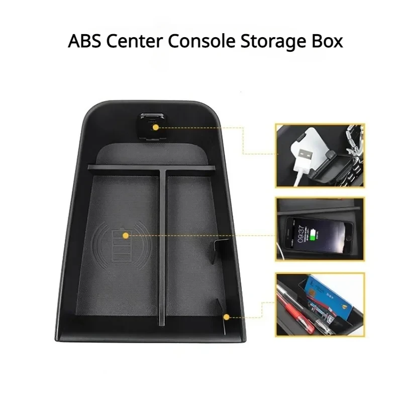 Central Control Storage Box for Ford Mustang Mach-E Armrest Box Gear Shift Storage Box Stowing Tidying Car Interior Accessories