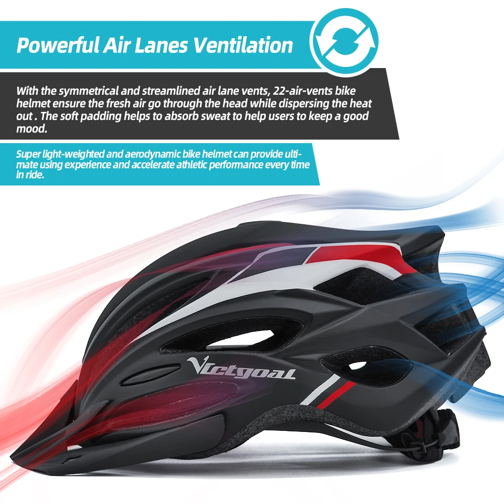 VICTGOAL Bicycle Helmets Matte Black Men Women Bike Helmet Back Light MTB  Mountain Road Bike Integrally Molded Cycling Helmets - AliExpress 18