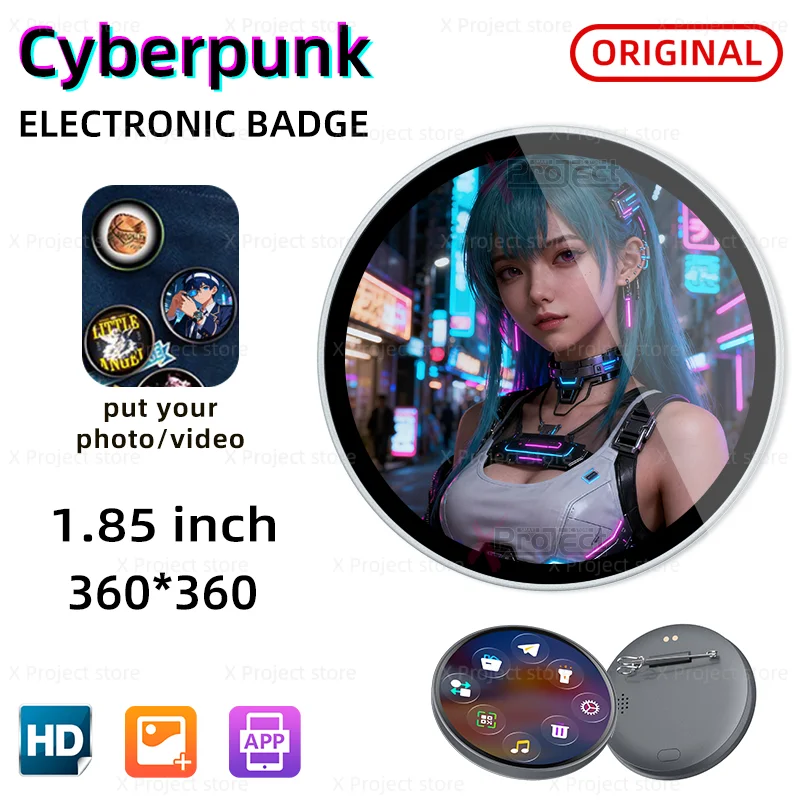 

Новый электронный бейдж с Bluetooth, приложением, возможностью самостоятельного создания фото и видео, обменом в один клик, HD-сенсорным экраном, динамическим дисплеем, аниме-бейдж для подарков отаку.