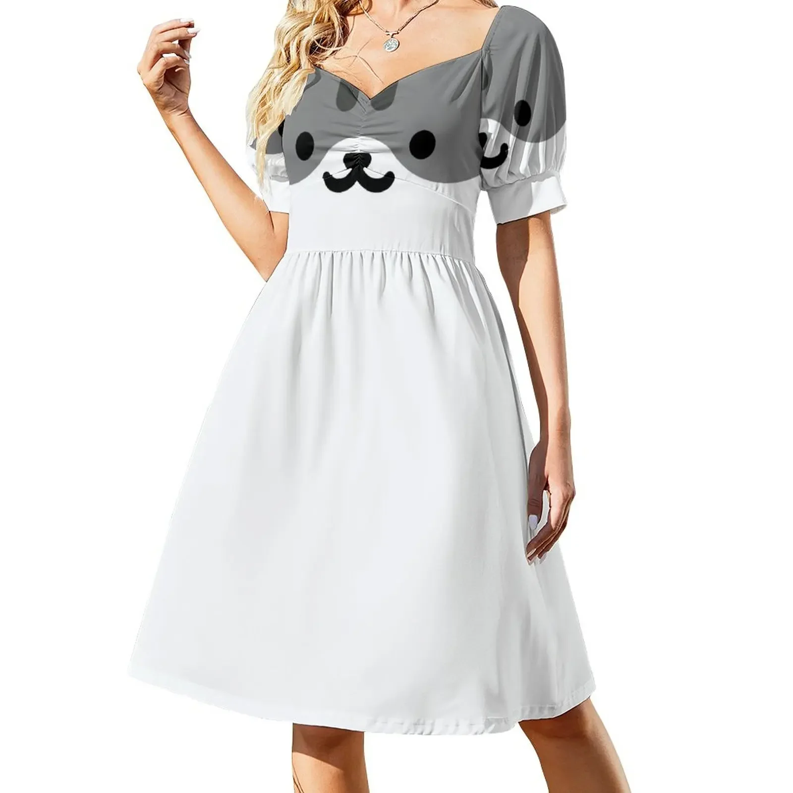 

Neko Atsume - Pickles Short-Sleeved Dress dresses for women 2025 luxury designer party dresses for woman 2025 women dresses