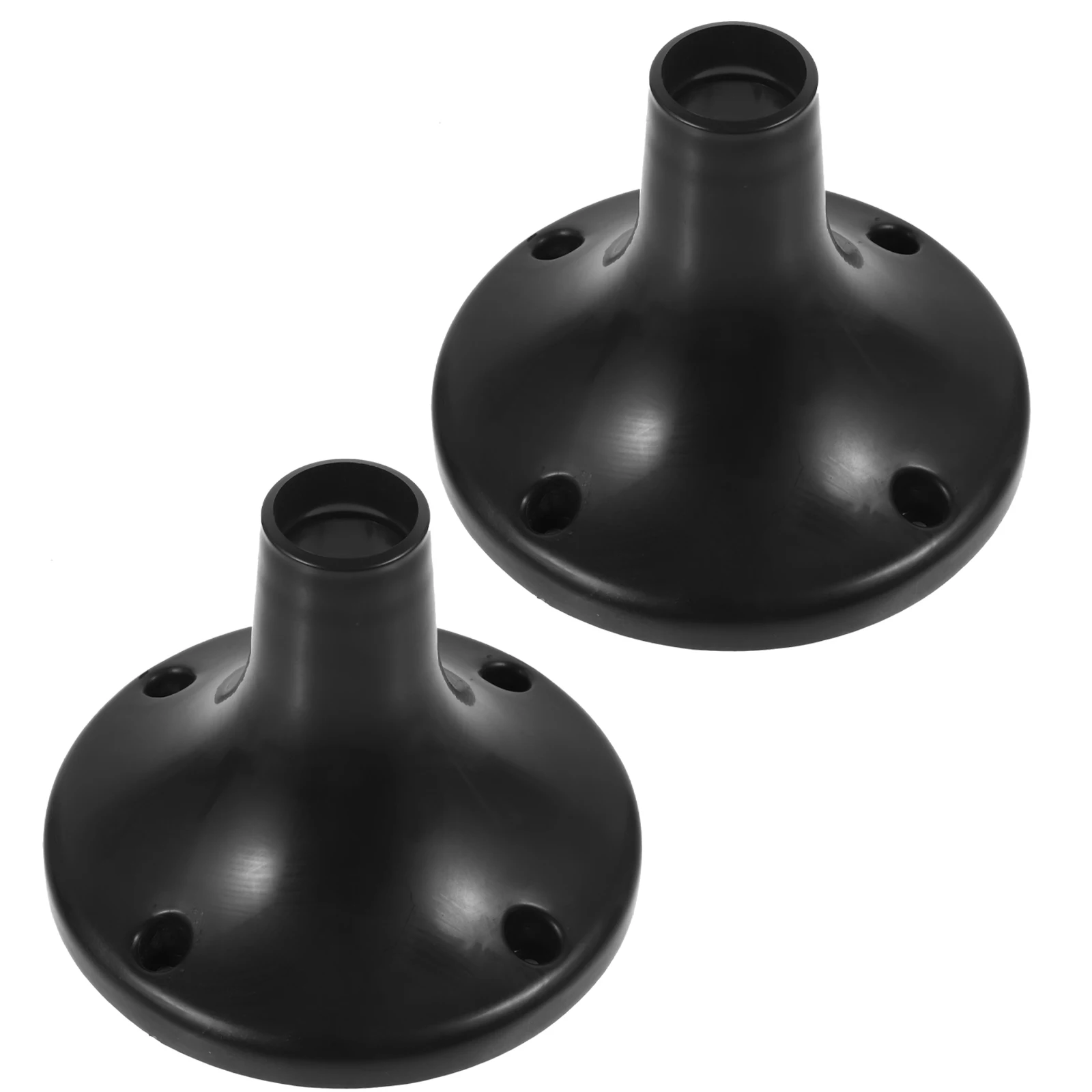

2pcs Solar Lights Outdoor Garden Lawn Lamp Base Post Fixture Black Plastic Sturdy Weather Proof Easy Installation