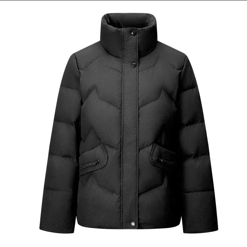 Chericom Kurze Daunenjacke für Damen, 2022, Winter, Stehkragen, schick, Pendeln, jugendliche Mode, isoliert, solide Oberbekleidung, Y309170Y