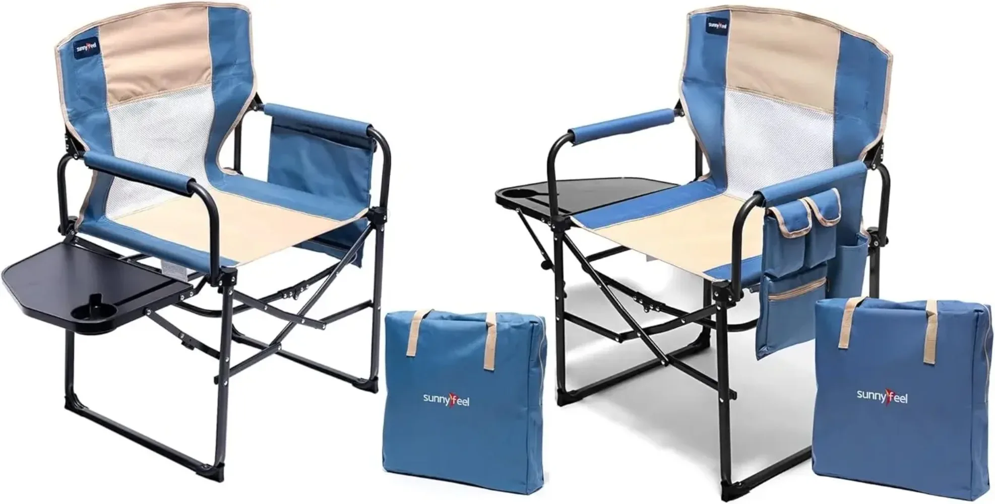 

Oversized Camping Chair Portable Folding Lawn Chairs for Adult Heavy Duty with Side Table Pocket for Outdoor Foldable Camp Chair