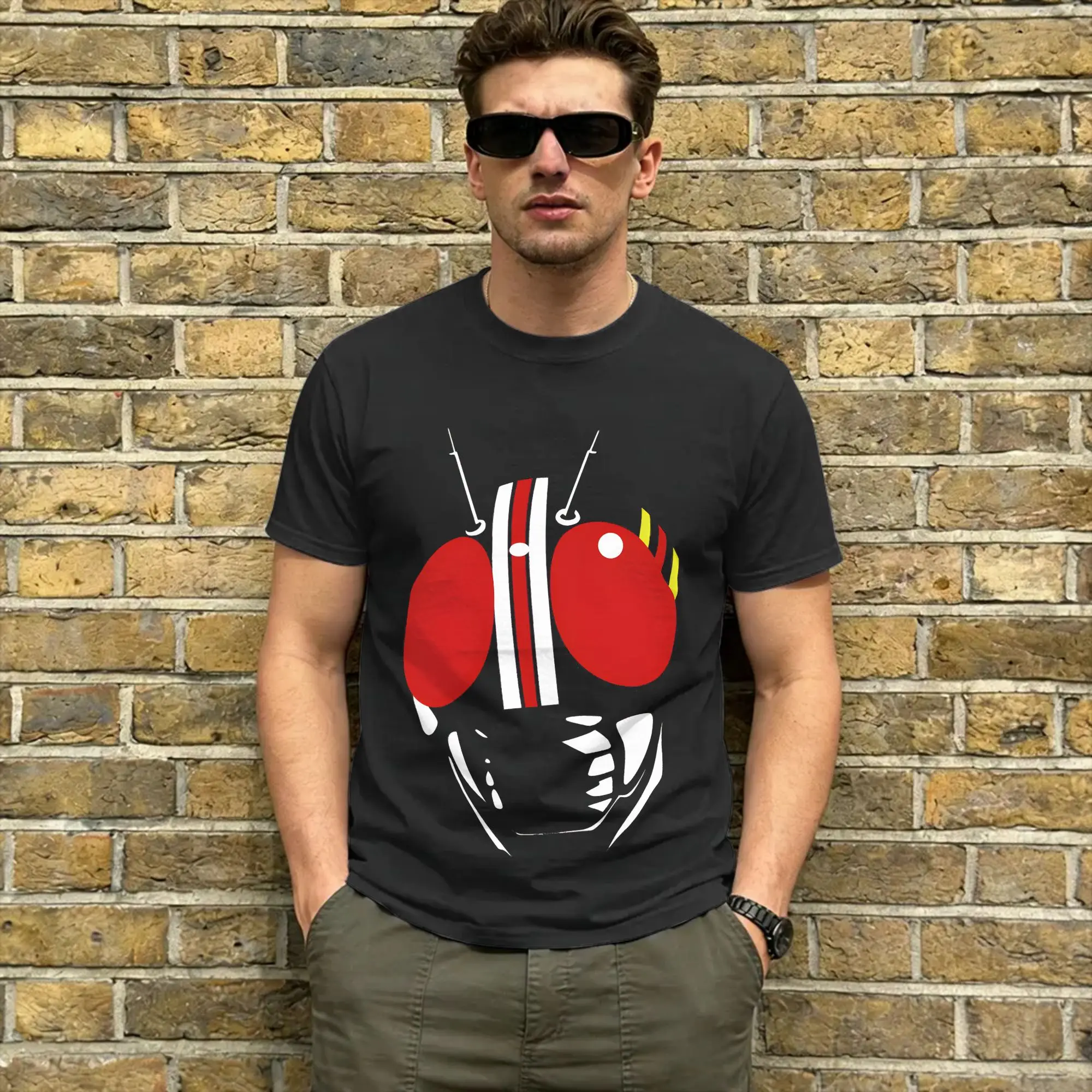 Men T-Shirts Kamen Riders Leisure Pure Cotton Tee Shirt Short Sleeve  T Shirts Round Neck Clothes Gift Idea