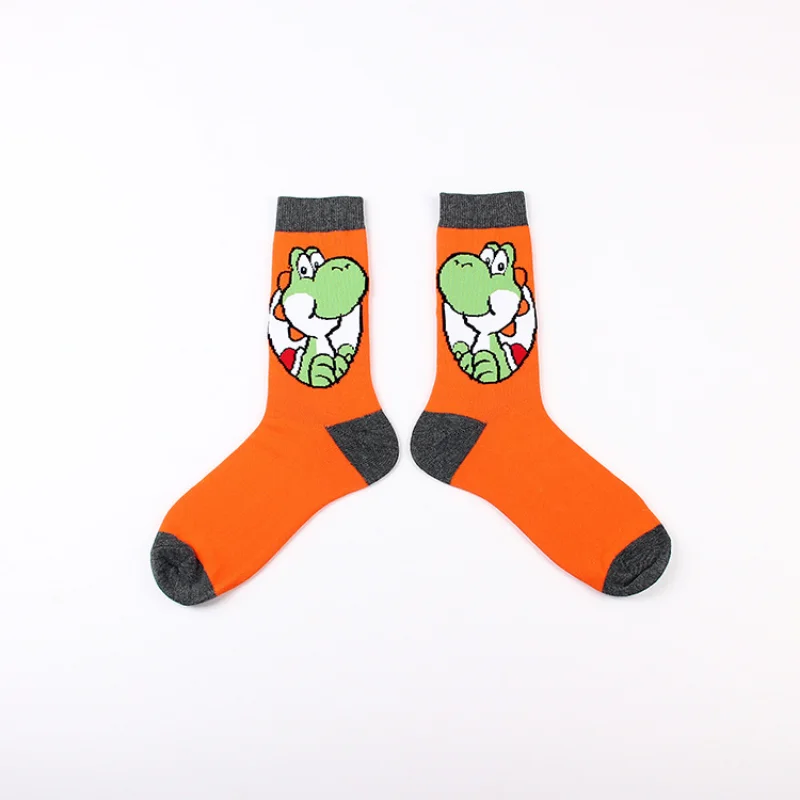 Super Mario Bros Cartoon Socken Anime Figur Yoshi Luigi Bowser Mid-rohr Sport Socken Gekämmte Baumwolle Erwachsene Socken Geburtstag geschenke