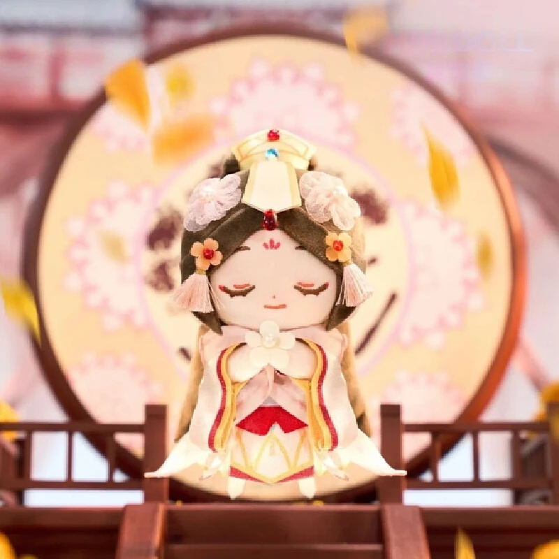 Venda quente 15cm tian guan ci felicidade lua deus boneca de pelúcia preenchido chaveiro estilo nacional tgcf personagem pingente brinquedo alegre