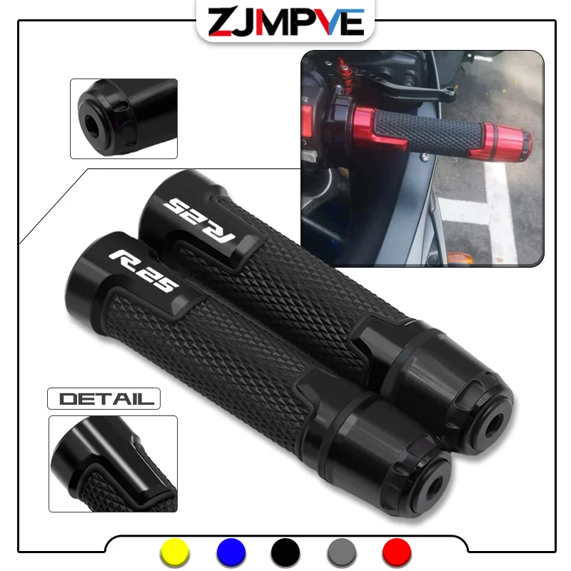 

NEW For YZFR3 R15 R25 r3 r15 r25 Motorcycle CNC Handlebar Grips CNC Gel Rubber Handle Grip Anti-Slip Universal Grips