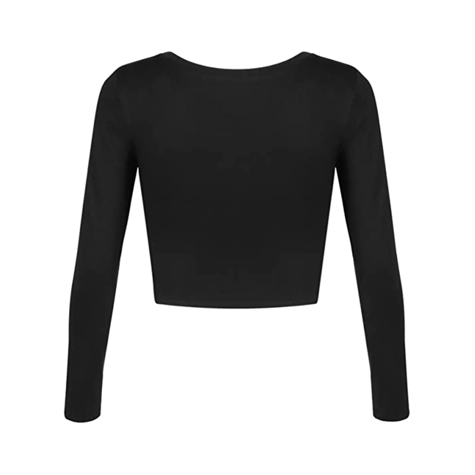 

Ladies Contrast Lace Bow Cropped Top Sweet Slimfit Square Collar T Shirts Black Casual Full Sleeve Tee Women Y2k Aesthetic Lady