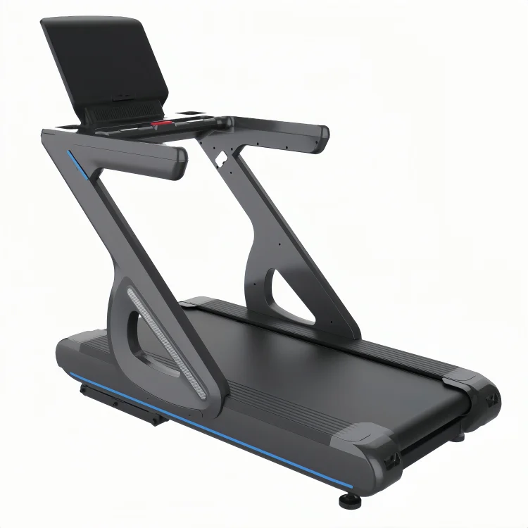 Commercial Electric Treadmill LCD Screen Steel Frame Speed Adjustment Handheld Heart Rate Monitor For Home/Gym Use