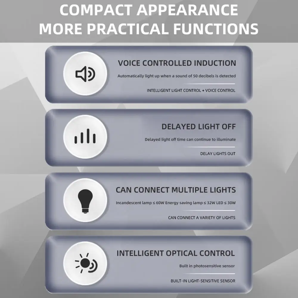 Sound Sensor Switch Module Detector 220V Sound Voice Sensor Intelligent Auto On Off Light Switch Sensor Stable For Smart Home