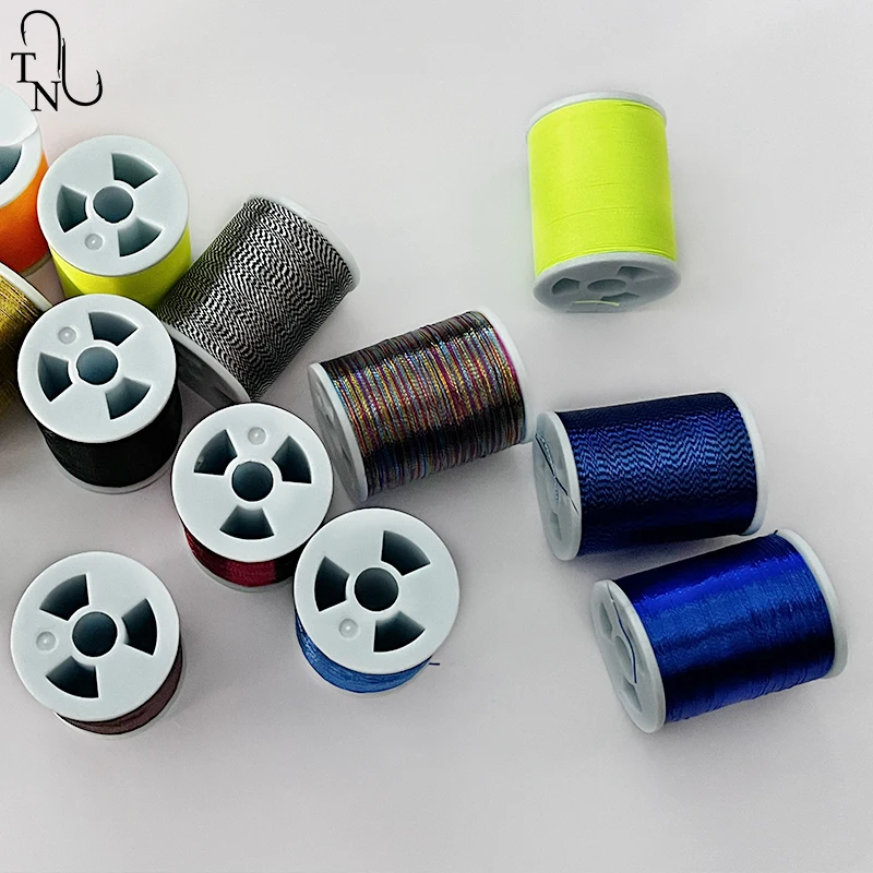 TN01 0.28mm 0.22mm100 Yards Fishing Rod Guide Wrapping Thread Repair Component  DIY  NCP metallic fluorecent Rod Building Thread