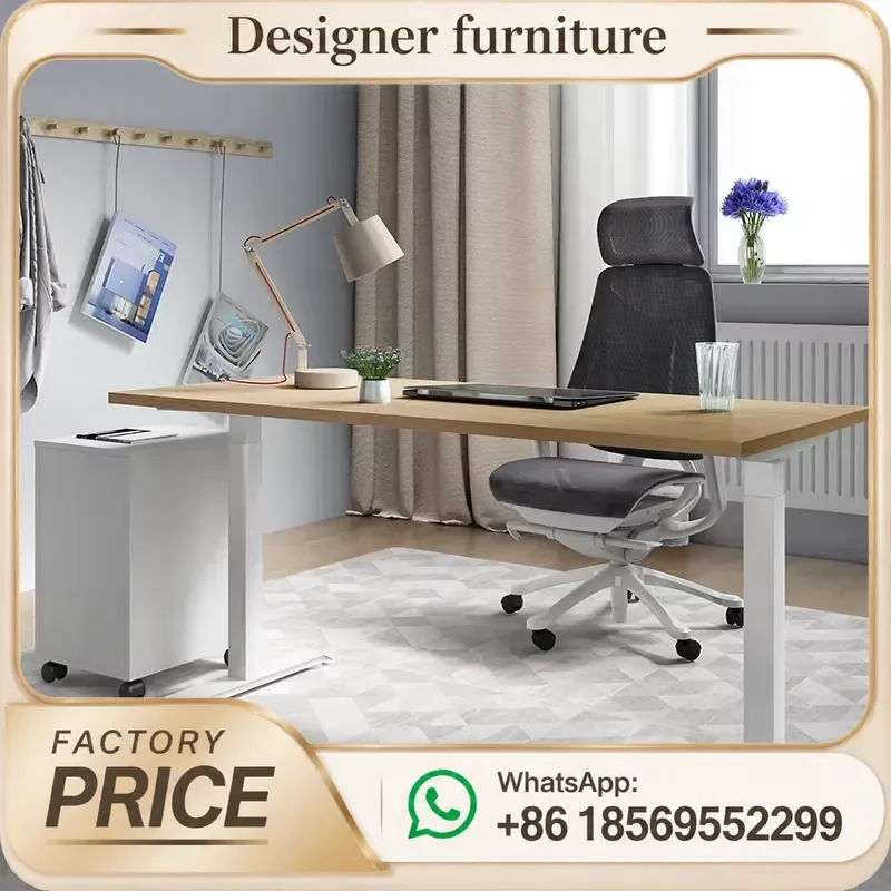 Electric Height Adjustable Standing Desk For Home Office Computer Workstation Ergonomic Lifting Table With Memory Function