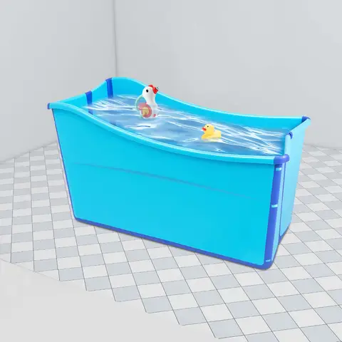 Portable Bathtub for Adults, 38Inch Foldable Bathtub Bathroom SPA Tub Cold Plunge Tub Collapsible Bathtub for Hot Ice Water
