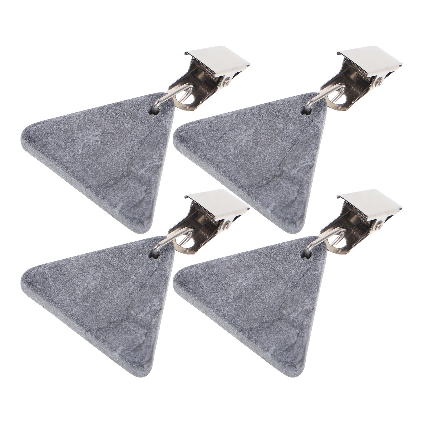 

8Pcs Marble Tablecloth Weights Metal Clips Windproof Table Cover Holders Heavy Duty Outdoor Picnic Curtain Pendant Stone