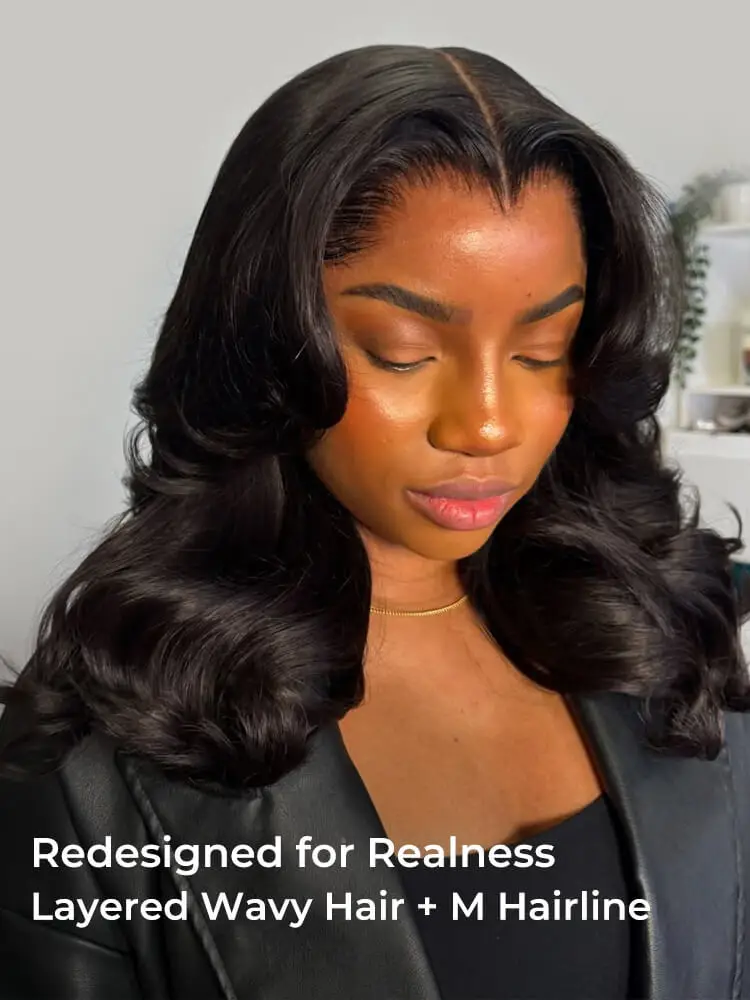 Alipearl Hair Body Wave M Hairline Layered Cut 6x8 Glueless Drawstring Ready To Wear Lace Wig Human Hair 180%  Density
