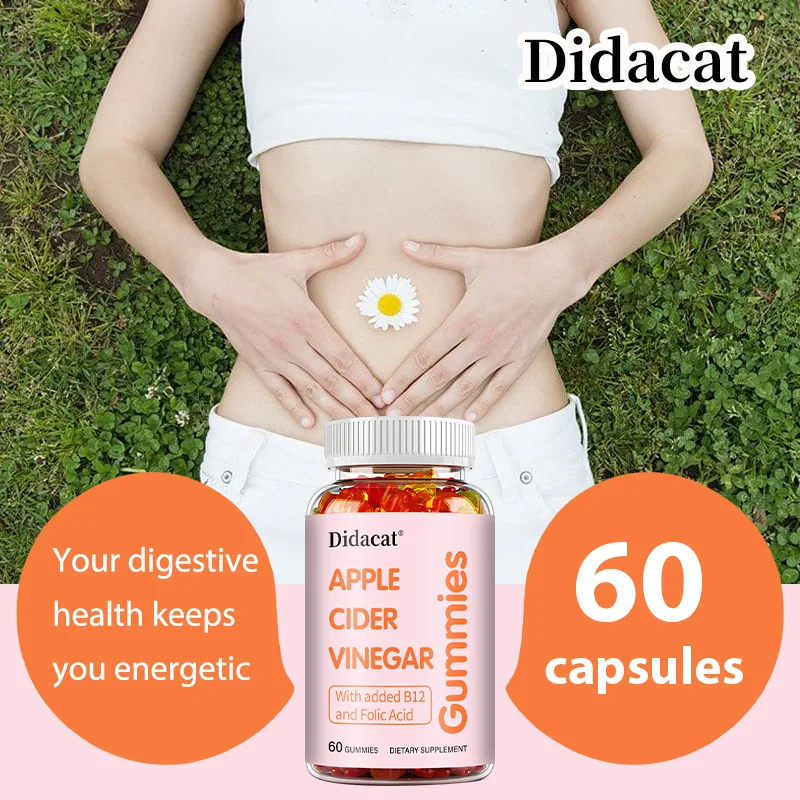 

Didacat Apple Cider Vinegar Gummies - Detox Cleanse, Fat Burner, Weight Management, Digestion Booster, Metabolism