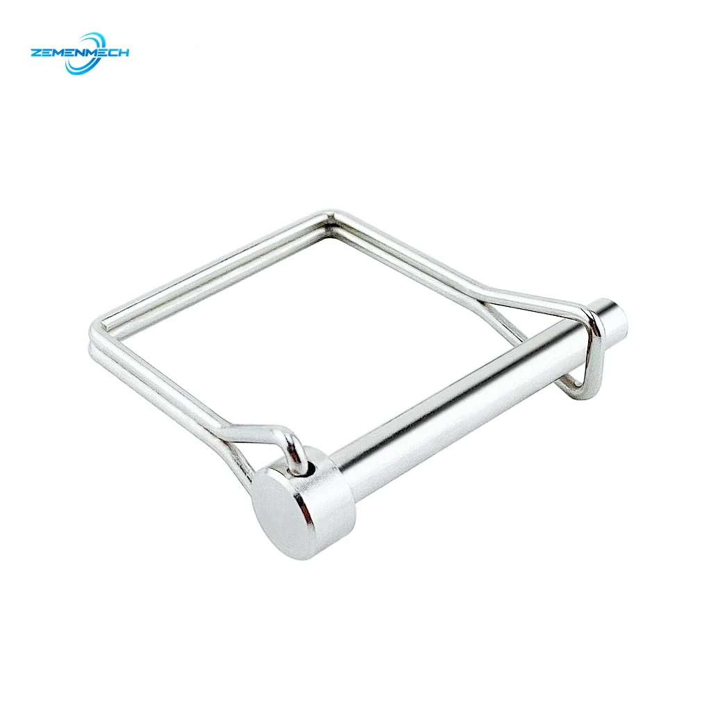 Stainless Steel 316 Square Shaft Locking Lock Pin Safety Coupler Pin Retainer Farm Trailers Wagons Lawn Garden Auto Car Trailer